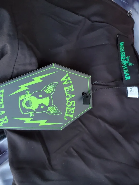 Weasel Wear Cloud-Pattern Strapless Fit-and-Flare Dress with Black Harness - Picture 13 of 13